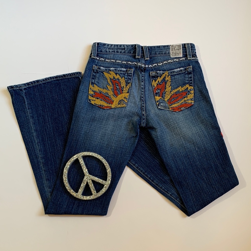 Chip & Pepper Vintage Blazing Saddle Boho Jeans Size 25